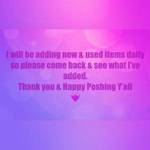 Hi-I will be adding new & used items daily. Please come back to check them out